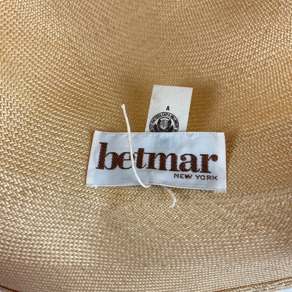 Vintage Betmar NY Woven Straw Sun Hat Tan Women’s OS One Size - Picture 4 of 5